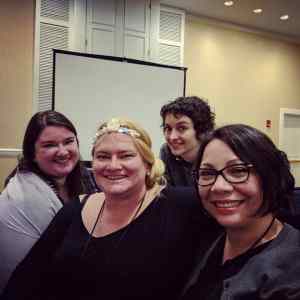 Satin Russell with Alexandra Haughton and Madame de Boudoir at NECRWA18